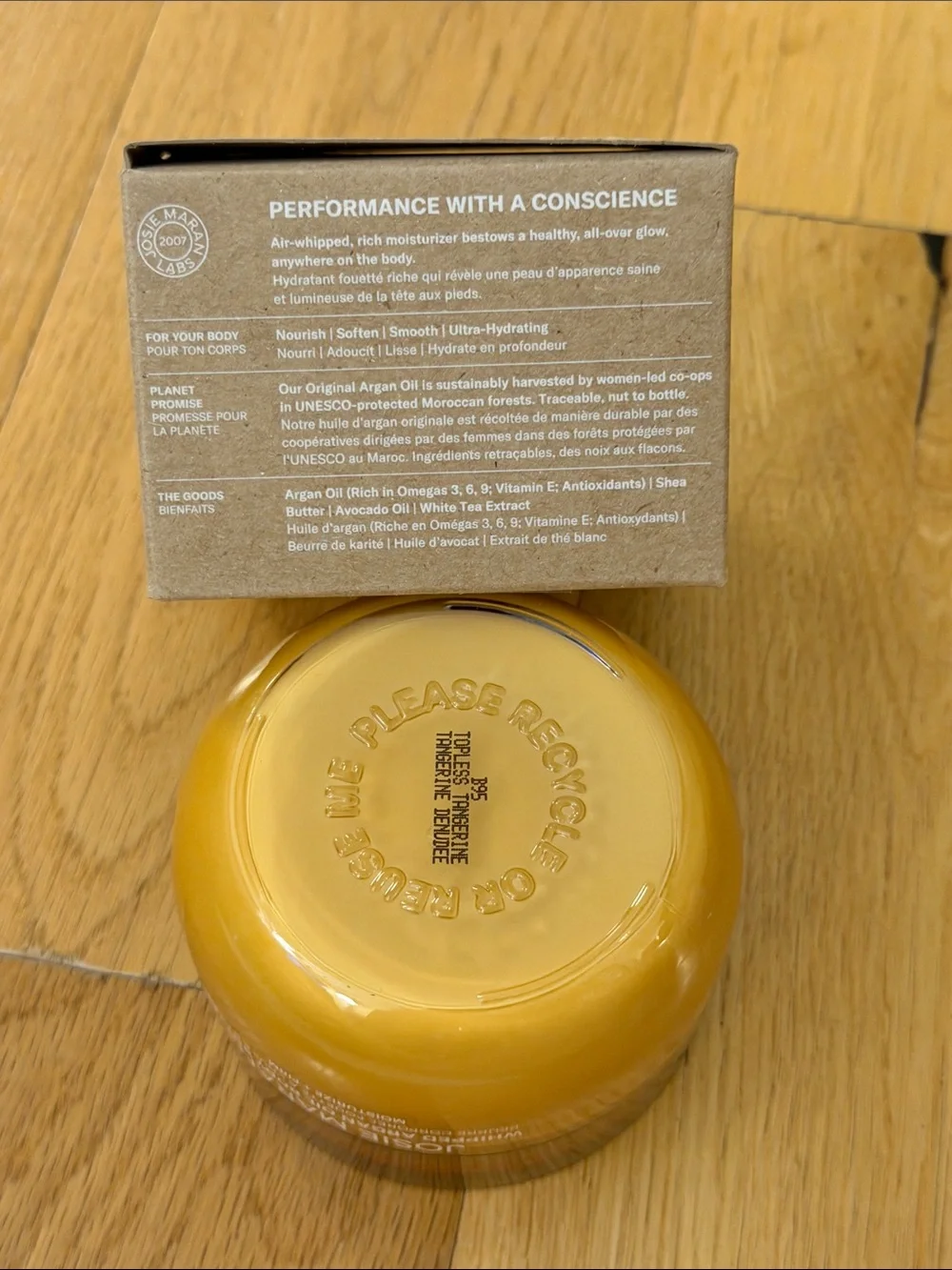 NEW JOSIE MARAN Whipped Argan Oil Body Butter - Topless Tangerine 177 ml